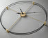 Golden And Black Dual Ring Wall Clock
